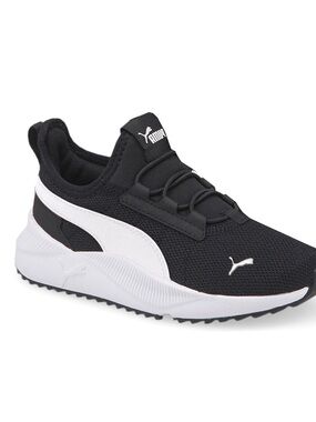 Puma Black and White Slip-On Knit Trainer